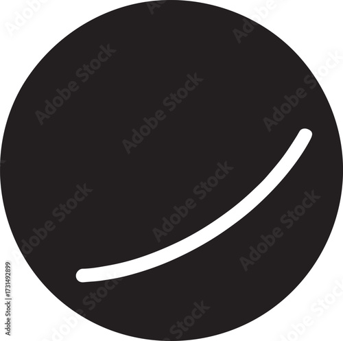 Table tennis ball silhouette icon, ideal for sports, ping pong, game, and athletic design.