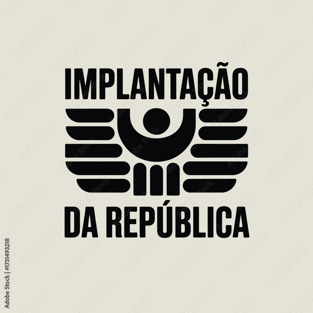 Implantação da República Emblem Illustration