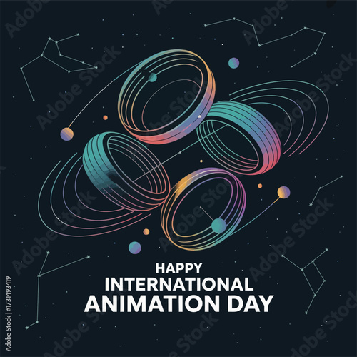 Cosmic Rings Design for International Animation Day