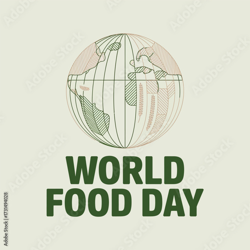 World Food Day Globe Illustration