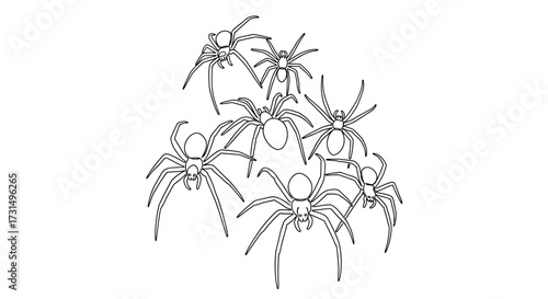 Bees in Flight Continuous Line Art