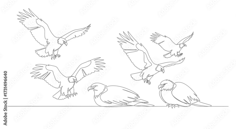 Fototapeta premium Birds in Flight, Wildlife Display, Natural Habitat, Artistic Illustration, Serene Environment, Aerial Perspective, Freedom Concept