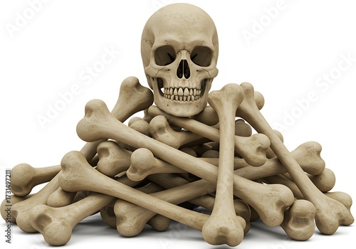 Skull and bones pile