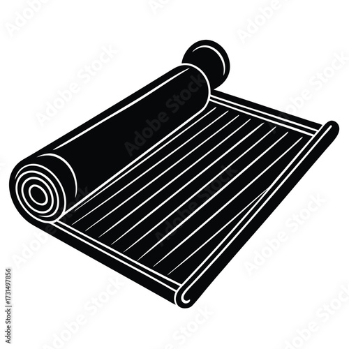 gym exercise mat vector illustration on white back (1).eps