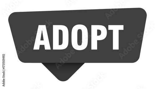 adopt black sign isolated on transpatent background. adopt sticker
