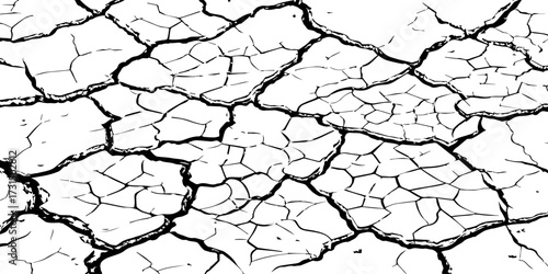 High-resolution cracked dry earth texture, natural drought pattern with rough surface details. Perfect for backgrounds, grunge design, environmental concepts, and creative texture overlays.