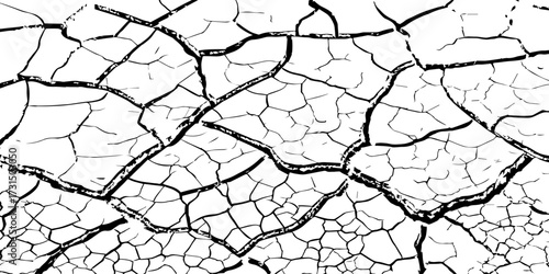 High-resolution cracked dry earth texture, natural drought pattern with rough surface details. Perfect for backgrounds, grunge design, environmental concepts, and creative texture overlays.