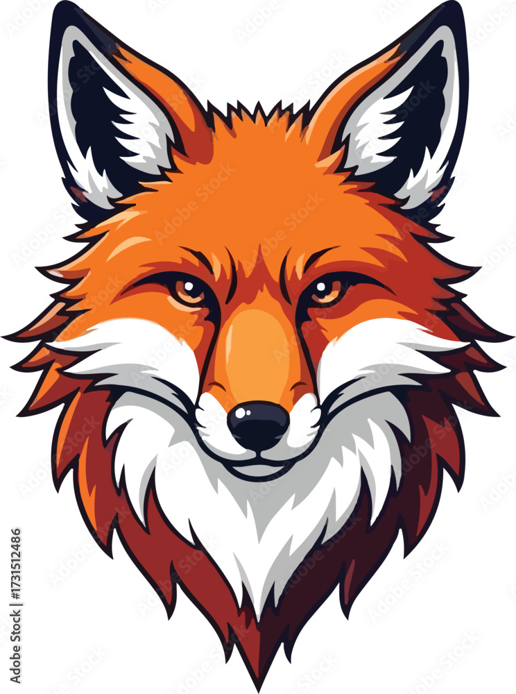Obraz premium red fox vector illustration