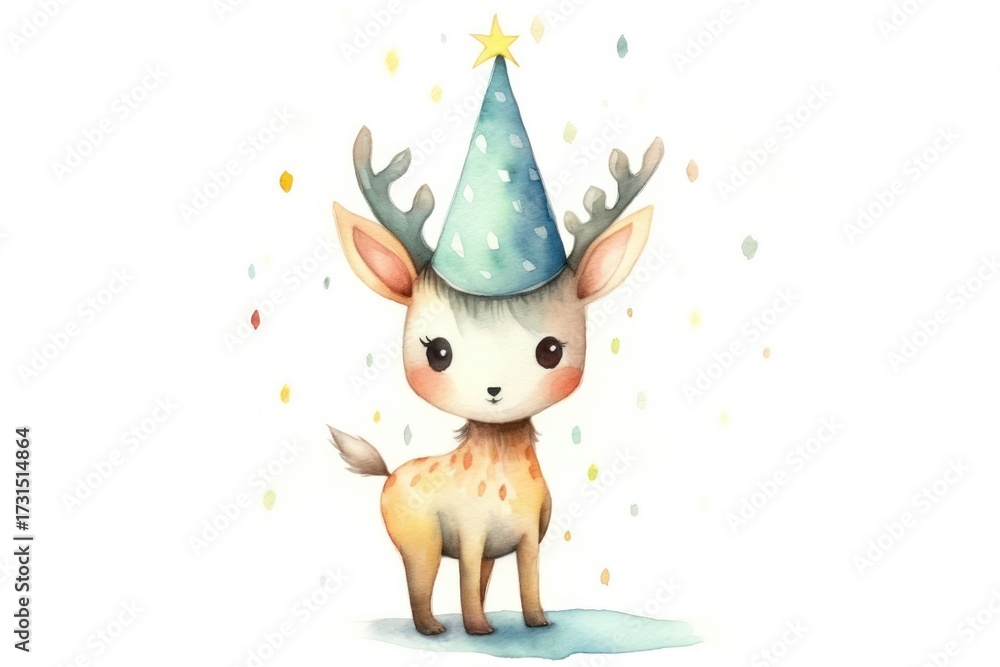 Fototapeta premium Party hat animal cartoon mammal.