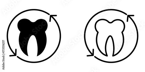 tooth icon on white background