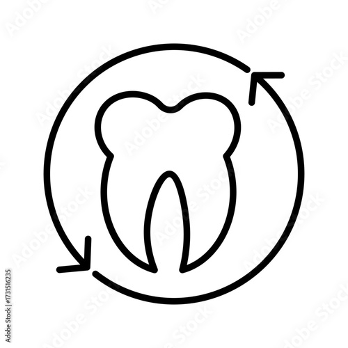 tooth icon on white background