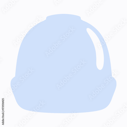 A simple and elegant pastel blue cloche or food dome cover, depicted in a minimalist flat vector style. This clean graphic is isolated on a white background, perfect for culinary or design icons
