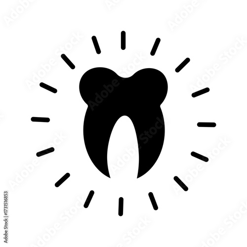 tooth icon on white background