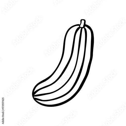 Hand-Drawn Simple Cucumber