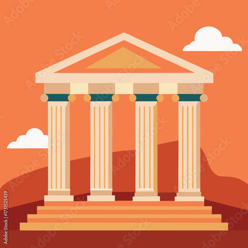 greek temple ruins with massive arch columns  (1).eps
