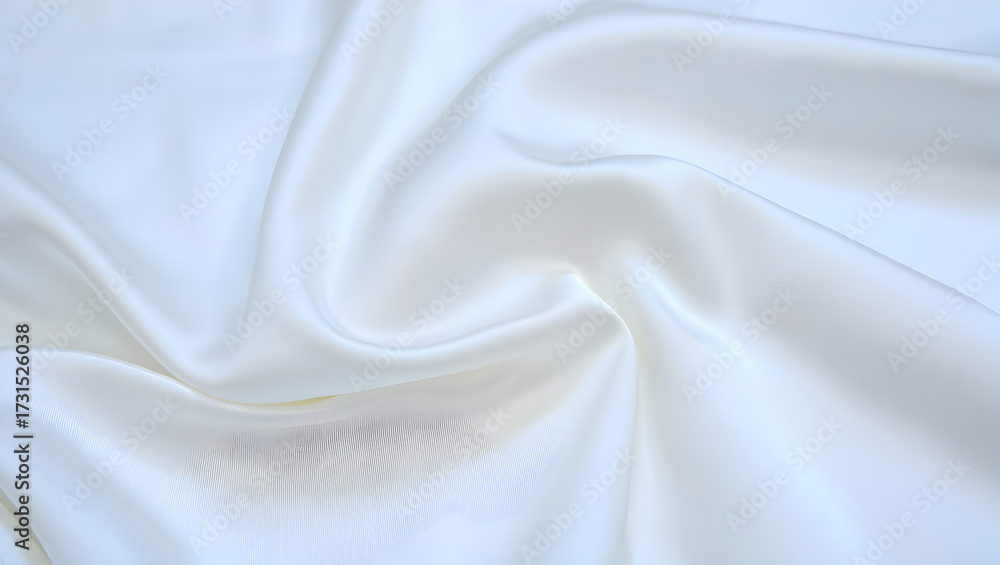 Obraz premium Soft blue fabric waves gently flowing with subtle light patterns overlay