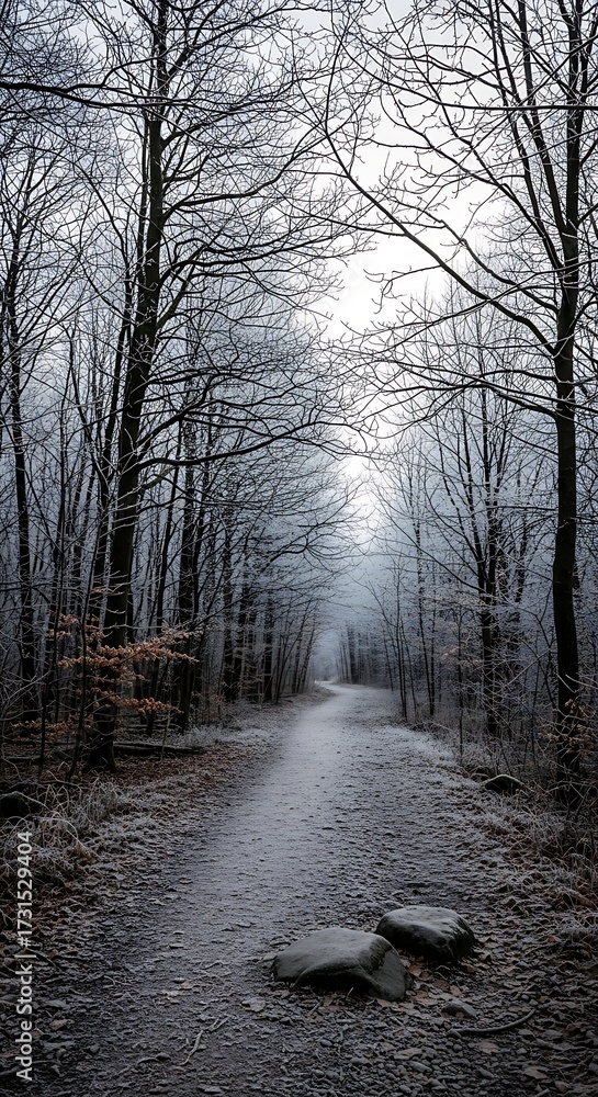 Fototapeta premium Winter forest path