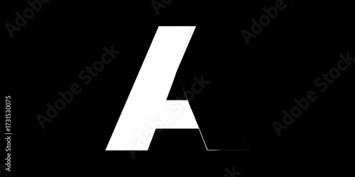 Free Download Letter A: A bold graphic of the letter A stands out prominently, rendered in pristine white against a stark, pure black backdrop, creating a striking visual contrast. - GFXLoad