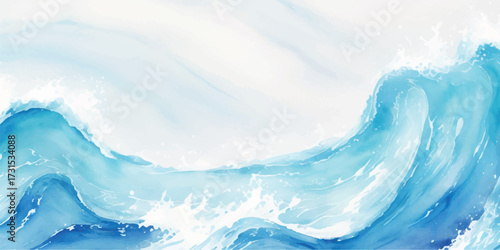 Abstract Blue Tones Background with Dynamic Fluid Waves and Lines Texture