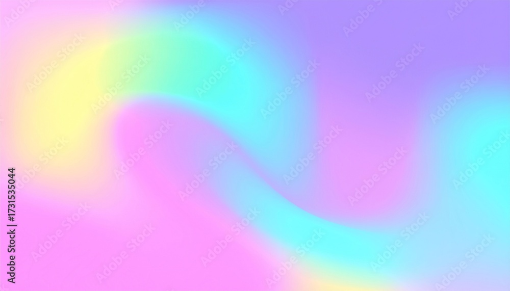 Fototapeta premium Soft Pastel Gradient Waves Background.