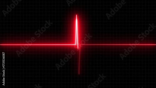 Colorful heartbeat rate and pulse on black screen, seamless and loop motion animate footage