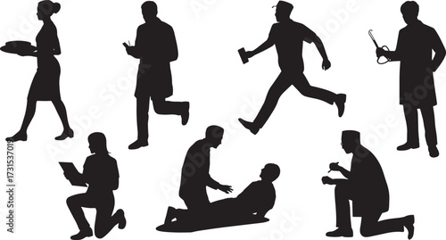 Professional Medical Staff Doctors and Nurses Providing Care and Surgical Treatment