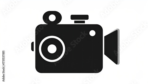 Wallpaper Mural Simple black silhouette of a camera (4) Torontodigital.ca