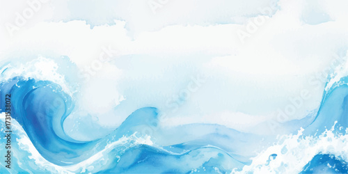 Abstract vector illustration of a glacier or iceberg in shades of blue