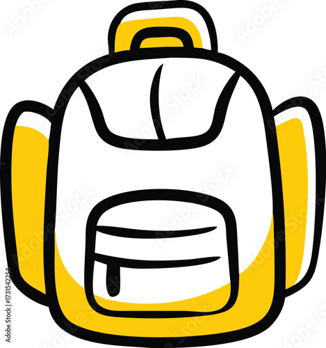backpack vector illustration on white background.eps