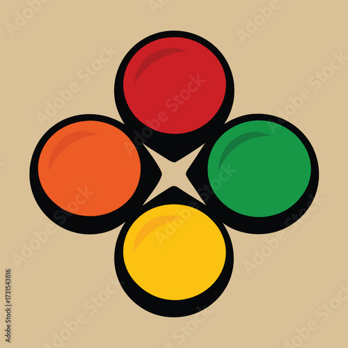 four bowls of colorful powders for rangoli making  (1).eps