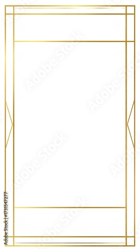 Wallpaper Mural Gold geometric frame on white Torontodigital.ca