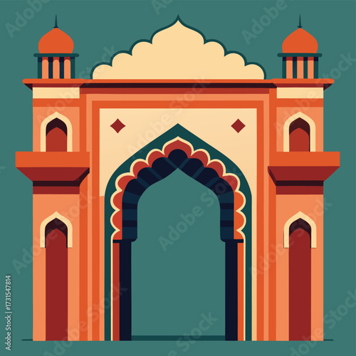 moorish palace arch with intricate carvings  (1).eps