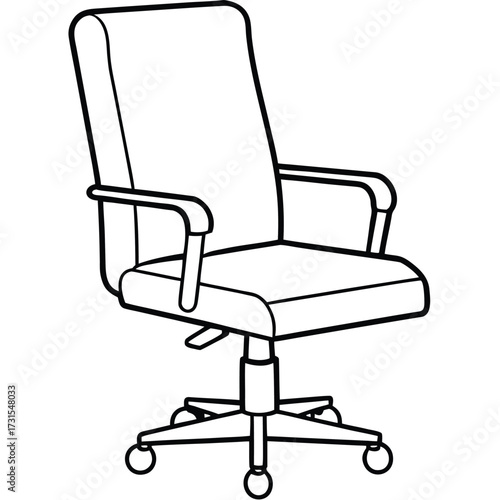 office chair vector illustration on white backgrou (1).eps
