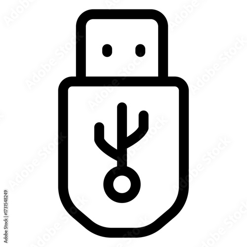USB drive vector icon — portable storage device symbol
