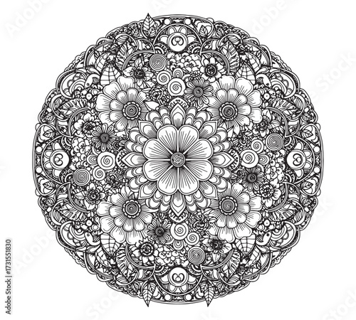 Flowerr coloring pages for adults 