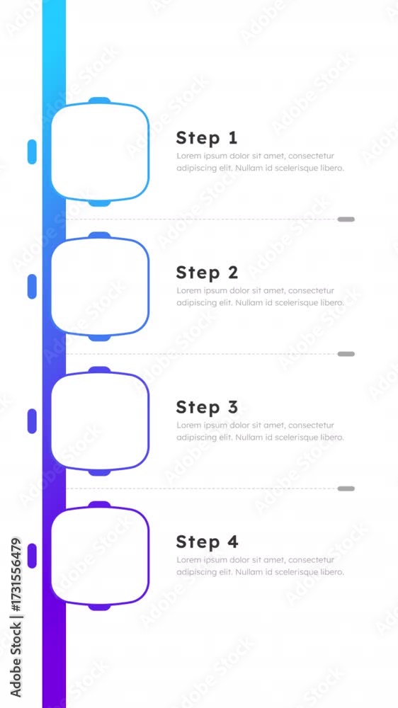 Industrial strategy vertical infographic 4 steps template animation ...