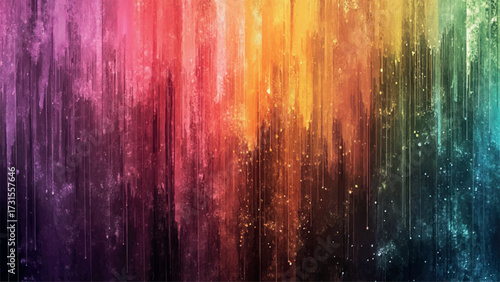 Colorful pink, yellow and turquoise gradient noisy grain background texture