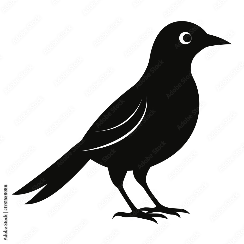 Fototapeta premium Bird silhouette icon.