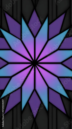 random pattern featuring symmetrical vivid shapes and colors capturing attention with psychedelic aesthetics