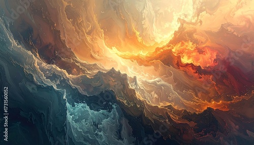 Abstract celestial landscape