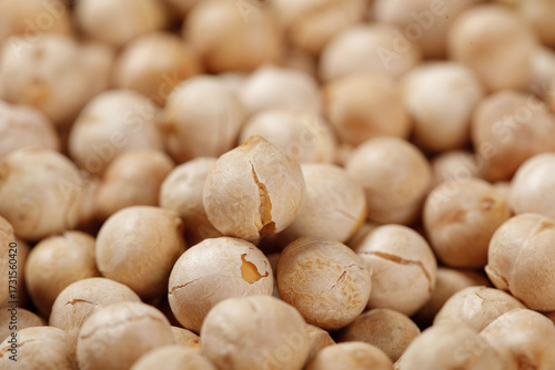 Crispy Fried Chickpeas Xinjiang Style Salt Seasoned Roasted Legumes Healthy Snack Food Close-up