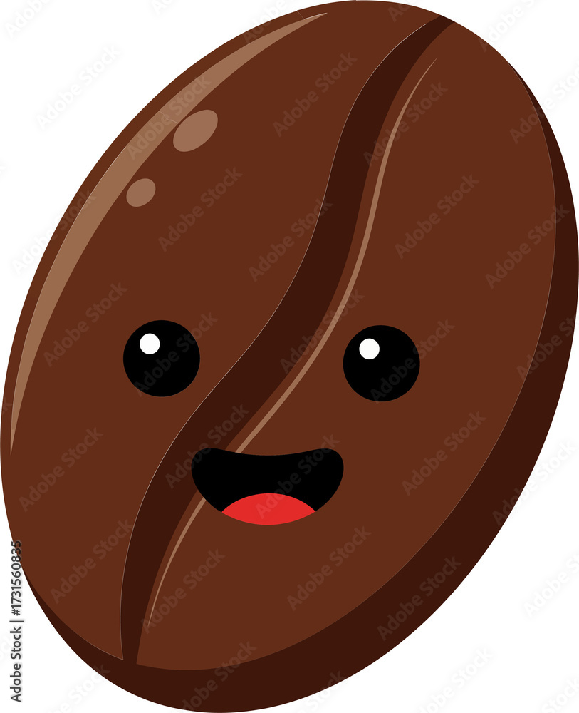 Fototapeta premium Smiling Coffee Bean Mascot