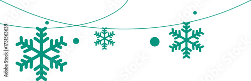 Christmas Snowflake Border