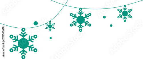 Christmas Snowflake Border