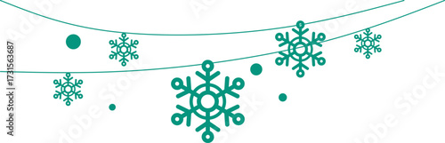 Christmas Snowflake Border