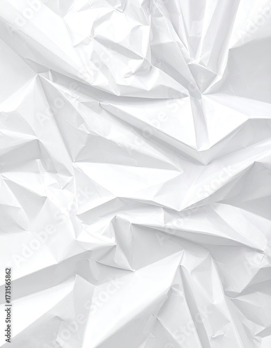 Abstract crumpled white material texture