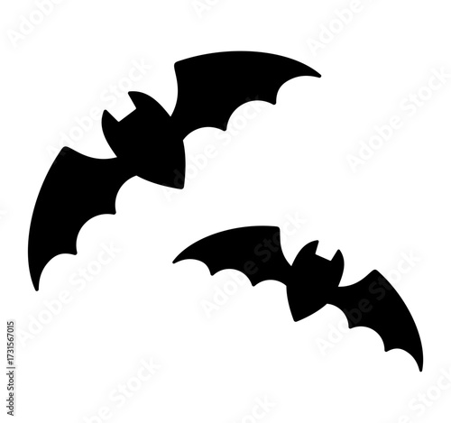 コウモリ　ベクターイラスト　秋素材　ハロウィンの招待状・カードデザイン・ポスター・ウェブデザインの装飾