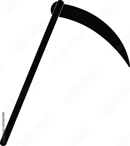 Vintage scythe tool illustration with rustic charm