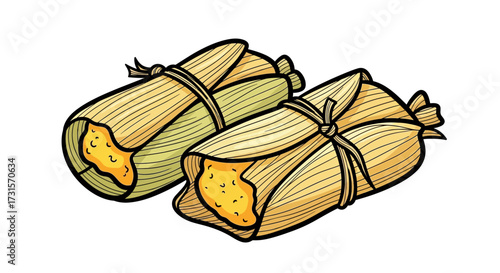 Deliciously illustrated tamales showcasing authentic latin american cuisine and culinary traditions