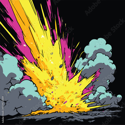 blazing flame fire eksplosion vector, fire eksplosion anime effect 